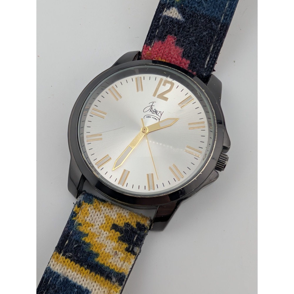 Frenzy New York Watch Women 40mm Case Southwest Design Band- New Battery